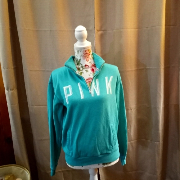 PINK Victoria's Secret Tops - VS PINK quarter zip sweatshirt